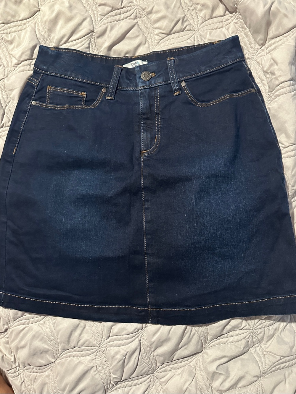 Croft & Barrow Dark Indigo Denim Skort